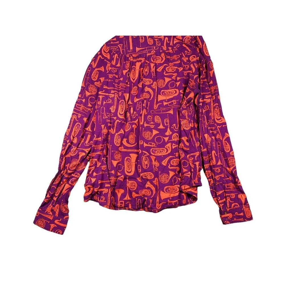 52 Conversations by Anthropologie 22 of 52 Toot Your‎ Horn Blouse Top Size 0